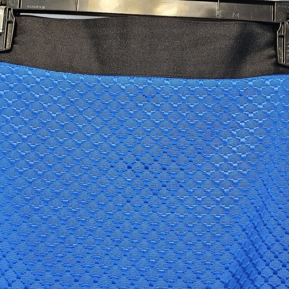 Worthington Cobalt Blue Textured Embroidered Patterned Skirt Size 4 - Picture 2 of 5